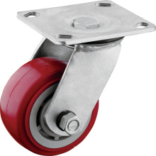 Heavy Duty Red PU Swivel Casters